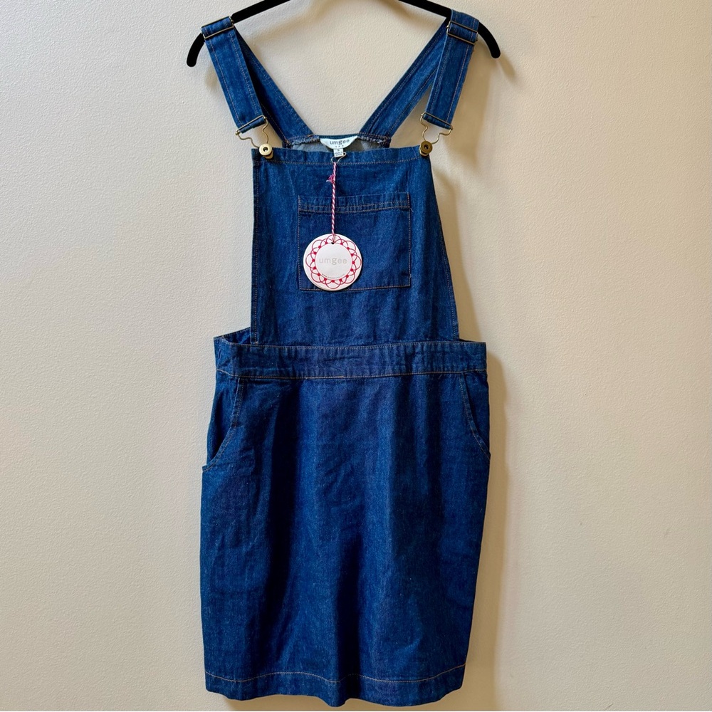 NWT Umgee Blue Overall Dress Small - Picture 2 of 13